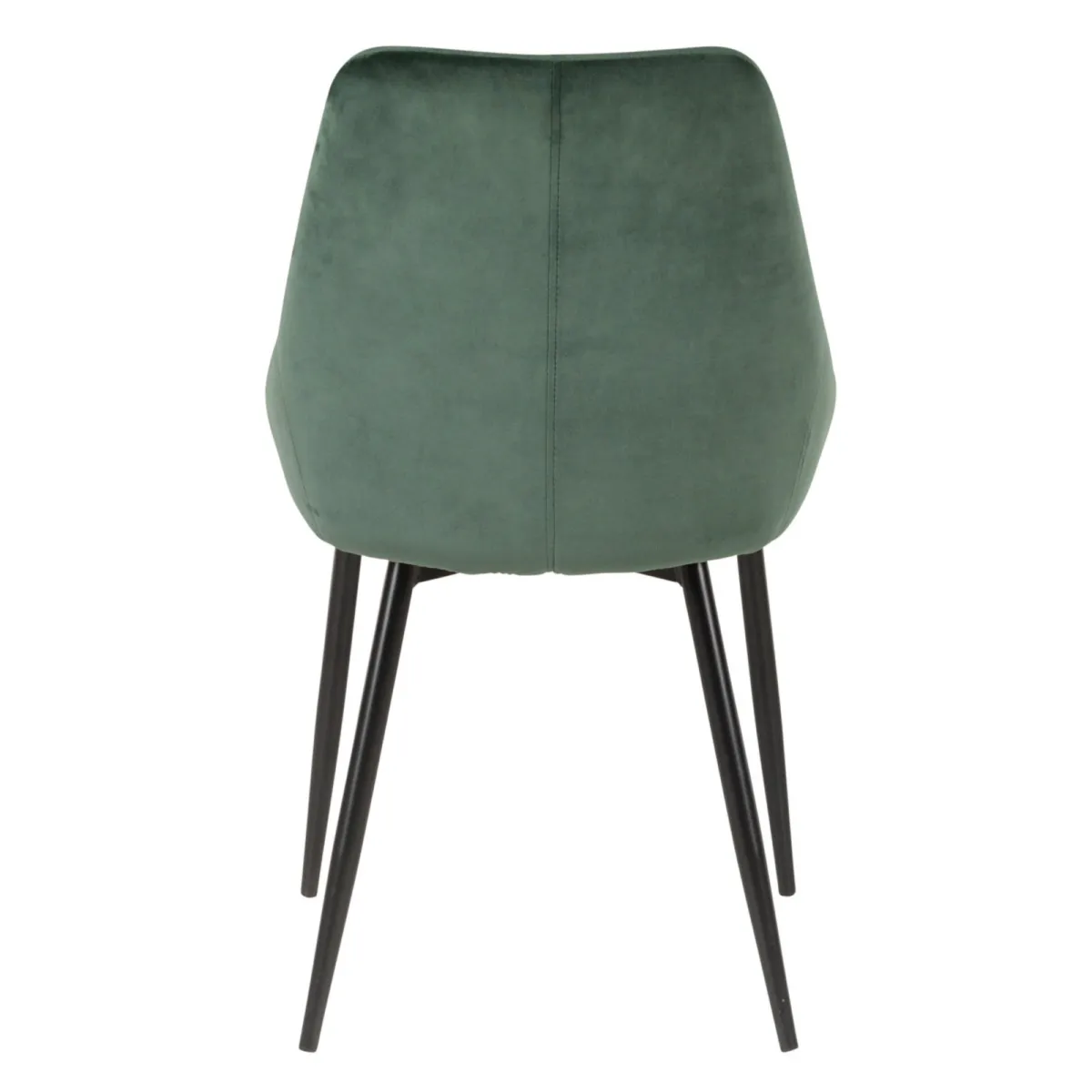 LOT DE 2  Chaise en velours vert sapin - L x P x H : 48 x 55 x 84 cm BARI