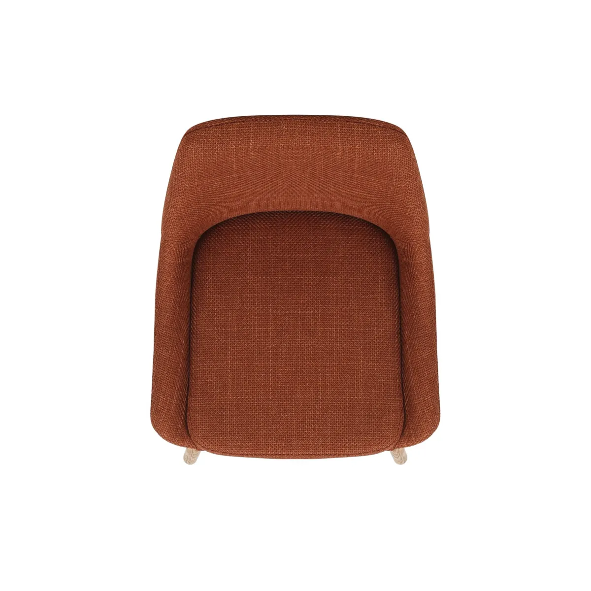 Set di 2 sedie per isola centrale con schienale in tessuto (Altezza seduta 67cm) Juno Cognac gambe in rovere