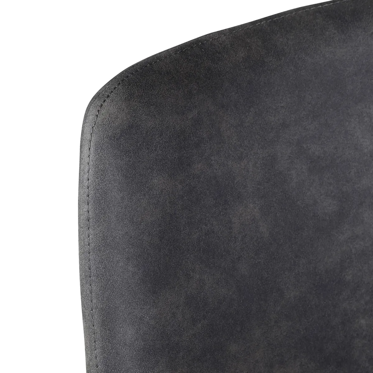 Set di 2 sedie per isola centrale con schienale in tessuto effetto camoscio (Altezza seduta 67cm) Juno Grigio scuro