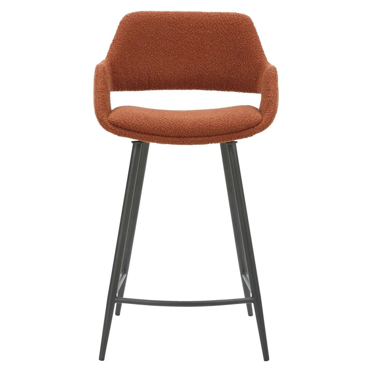 Set di 2 sedie per isola centrale con schienale in bouclé (seduta 65cm) Soho Caramello