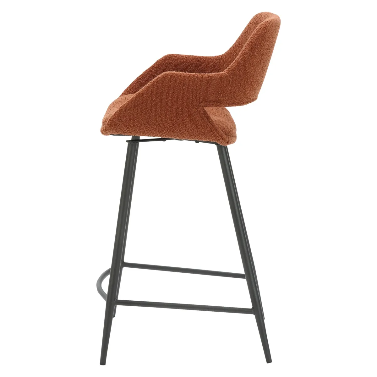 Set di 2 sedie per isola centrale con schienale in bouclé (seduta 65cm) Soho Caramello