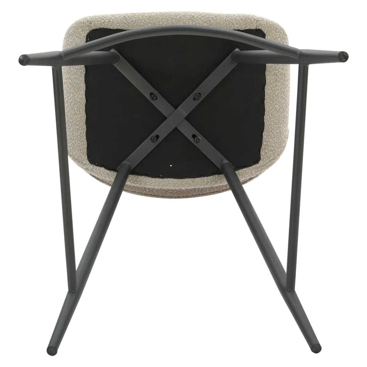 Set di 2 sedie per isola centrale con schienale in bouclé (seduta 65 cm) Soho Grigio chiaro