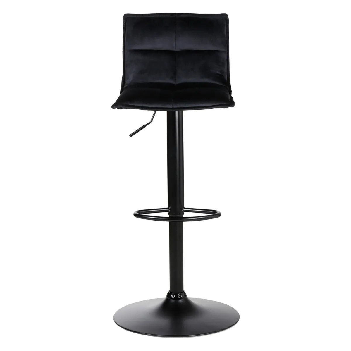 Set di 2 sgabelli da bar girevoli con schienale regolabile in altezza (seduta da 63 a 84 cm) Carly Nero