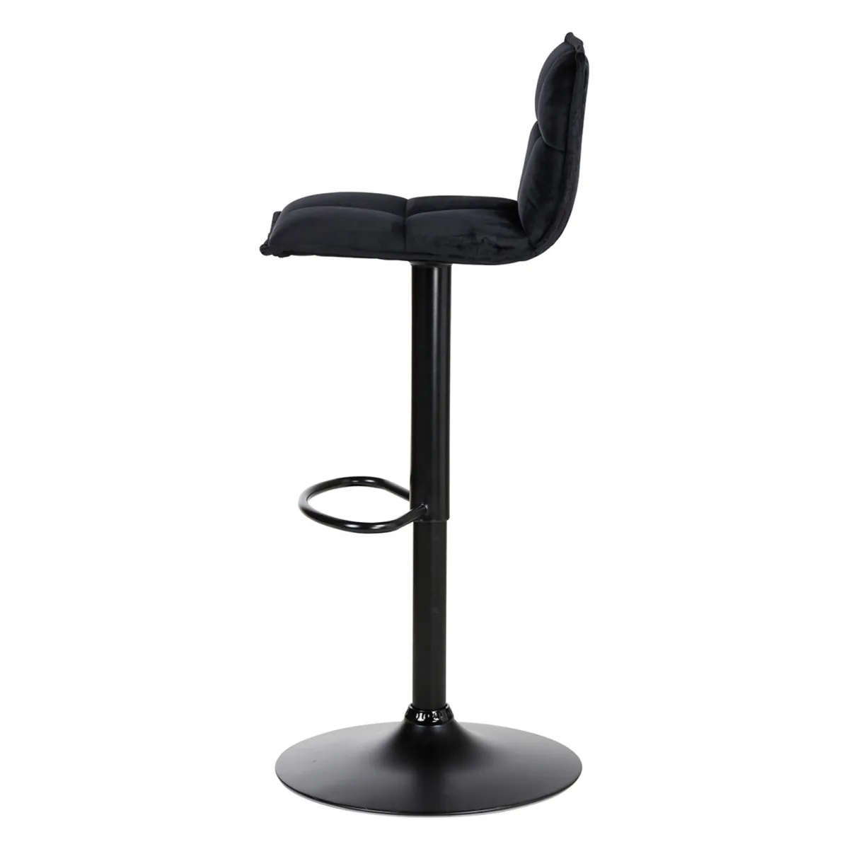 Set di 2 sgabelli da bar girevoli con schienale regolabile in altezza (seduta da 63 a 84 cm) Carly Nero