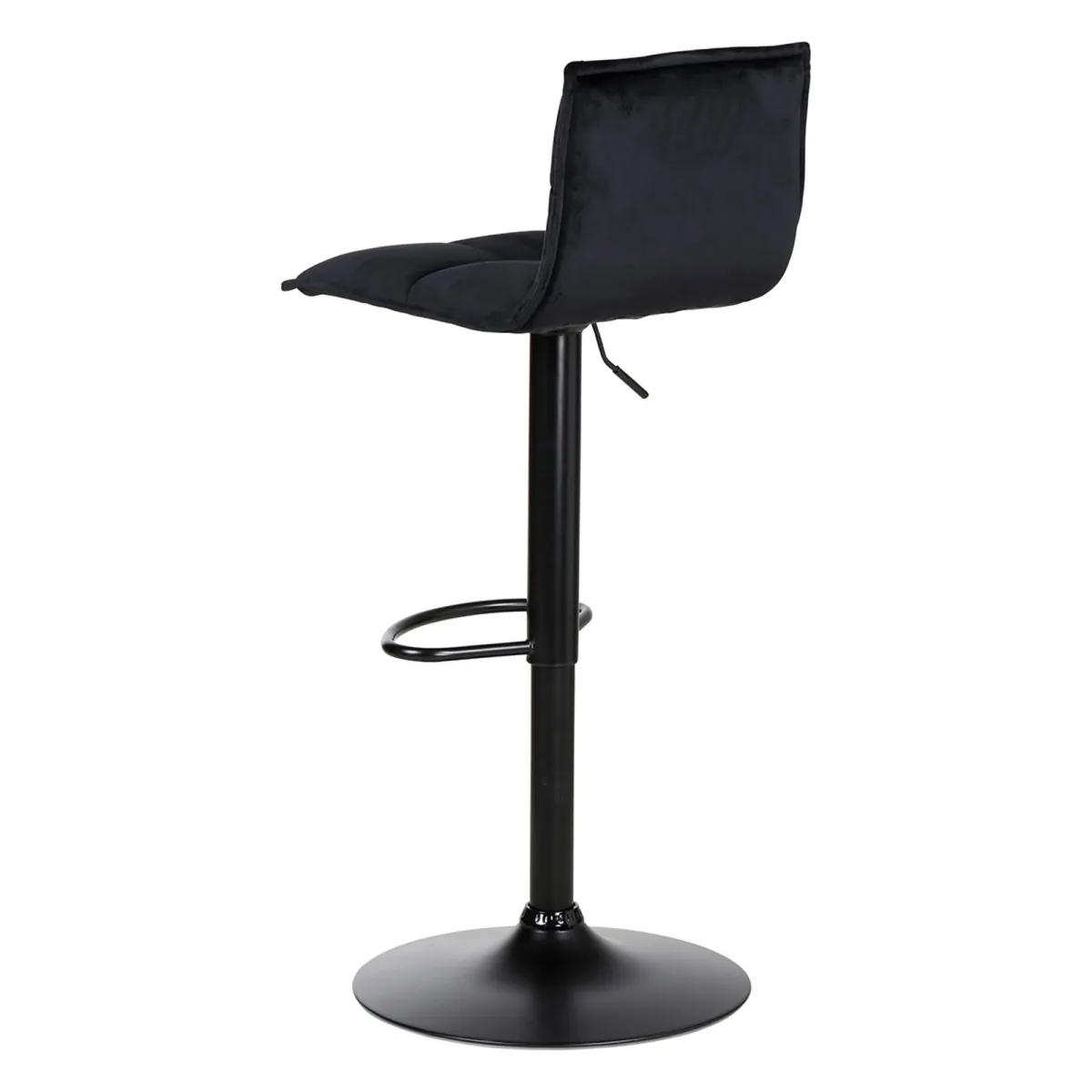 Set di 2 sgabelli da bar girevoli con schienale regolabile in altezza (seduta da 63 a 84 cm) Carly Nero
