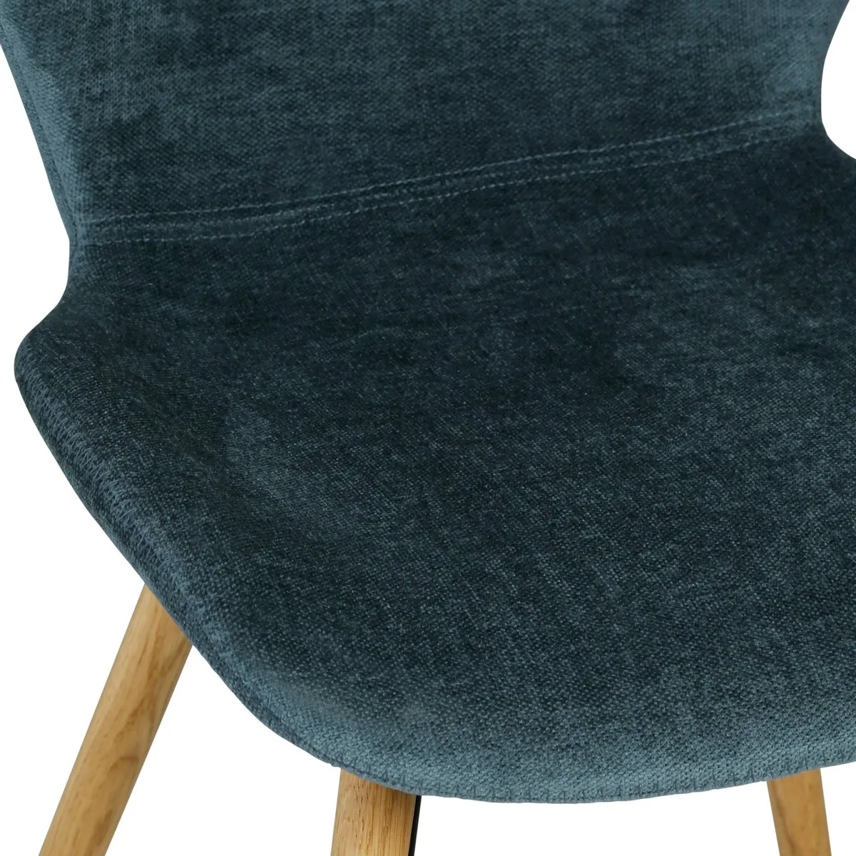 Set di 2 sedie per isola centrale con schienale in tessuto (Altezza seduta 65cm) Malika Blu scuro