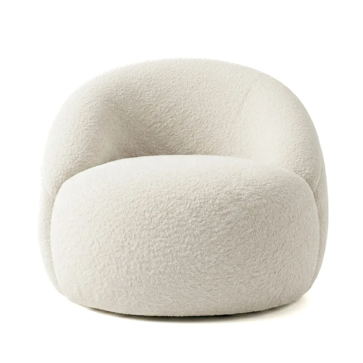 Poltrona in bouclé (H66 cm) Lexy Bianco