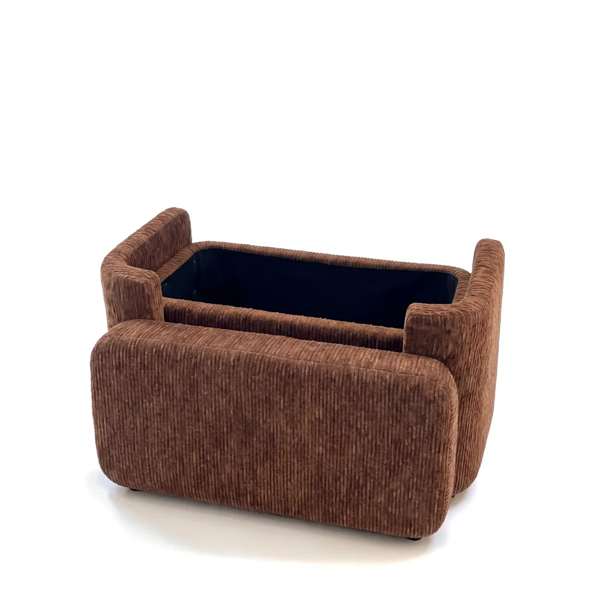 Samt-Aufbewahrungshocker (H40 cm) Chris Braun