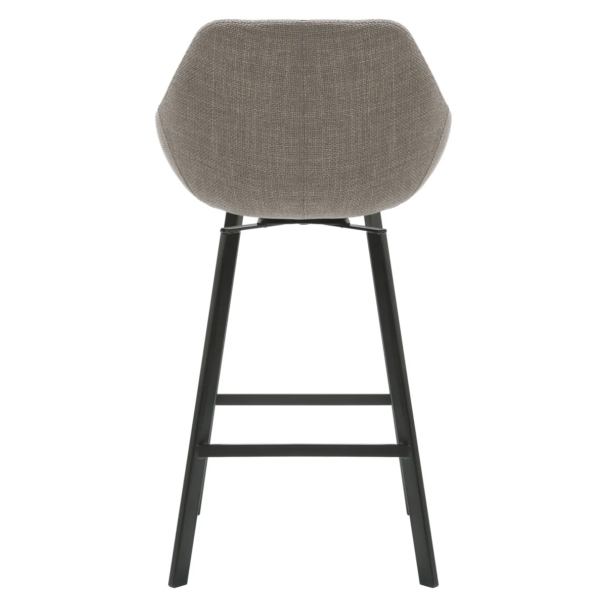 Set aus 2 drehbaren Hochstühlen mit Stoffrückenlehne (Sitzhöhe 64 cm) Zila Silbergrau