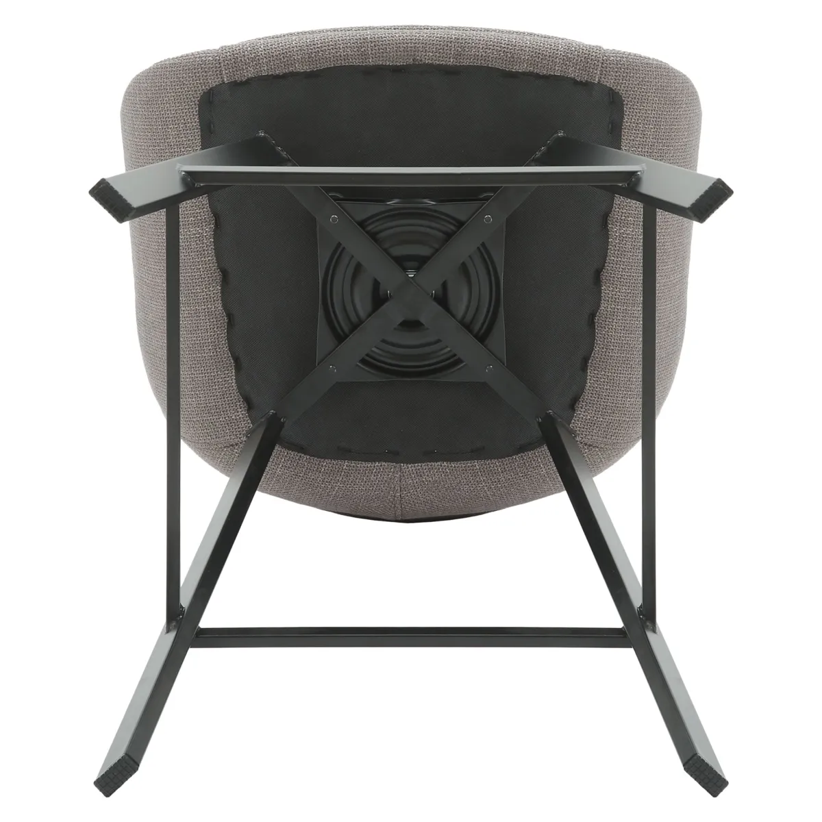Set aus 2 drehbaren Hochstühlen mit Stoffrückenlehne (Sitzhöhe 64 cm) Zila Silbergrau