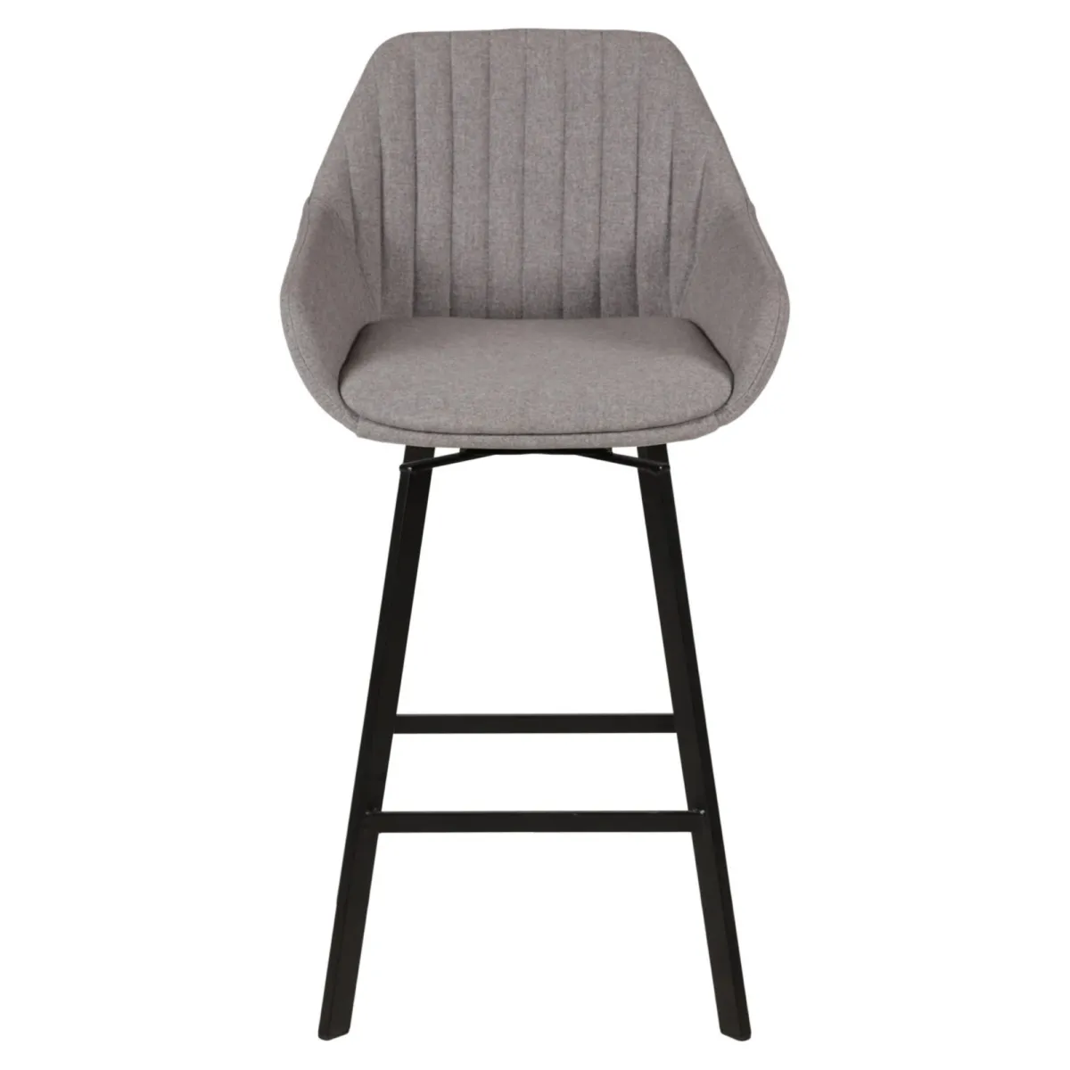 Set di 2 sedie per isola centrale girevoli con schienale in tessuto (Altezza seduta 64cm) Zila Grigio chiaro
