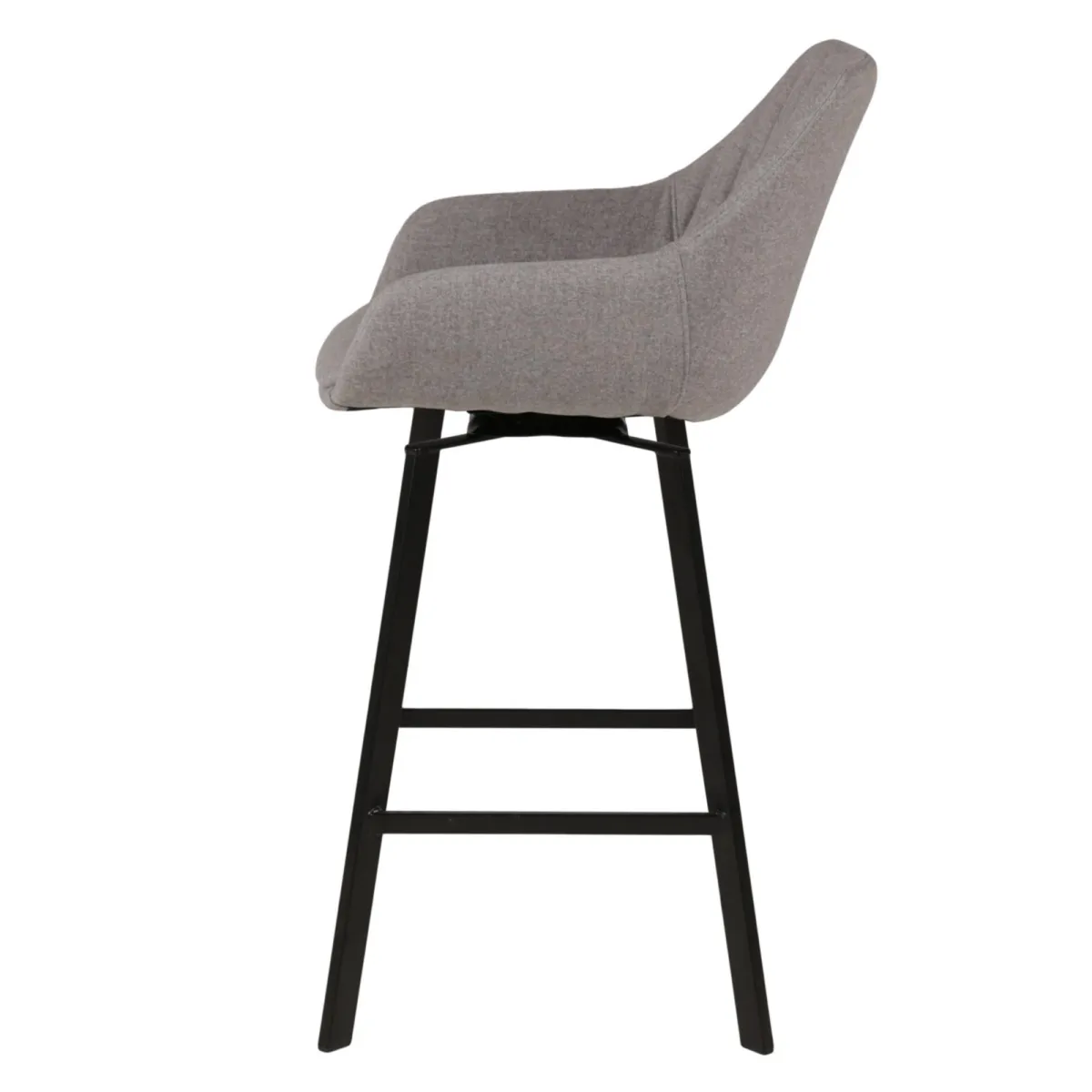 Set di 2 sedie per isola centrale girevoli con schienale in tessuto (Altezza seduta 64cm) Zila Grigio chiaro