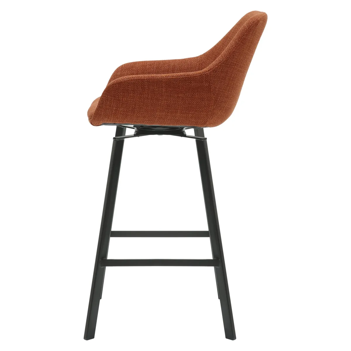 Set di 2 sedie per isola centrale girevoli con schienale in tessuto (Altezza seduta 64cm) Zila Caramello