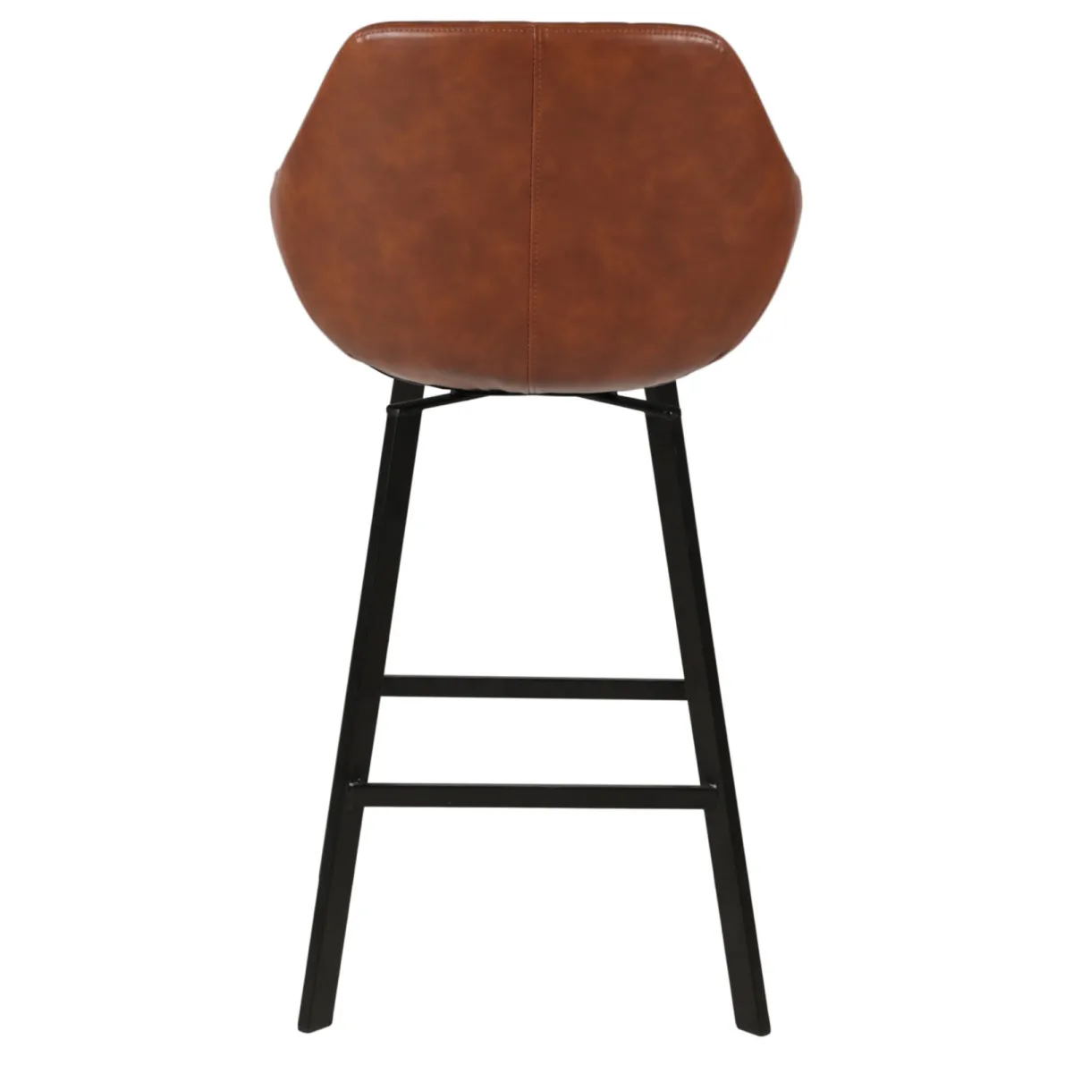 Set di 2 sgabelli per isola centrale girevoli con schienale in similpelle (Altezza seduta 65 cm) Zila Marrone