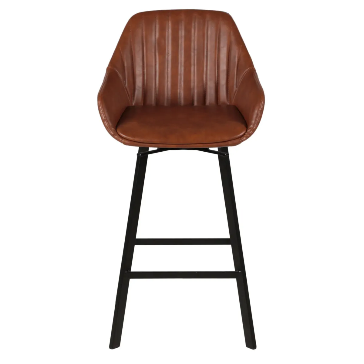 Set di 2 sgabelli da bar girevoli con schienale (Altezza seduta 75cm) Zila Marrone