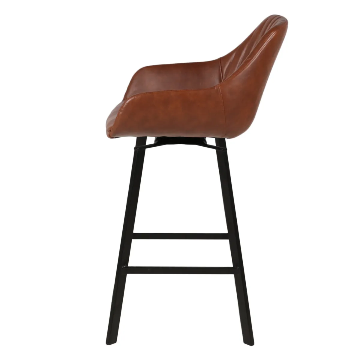 Set di 2 sgabelli da bar girevoli con schienale (Altezza seduta 75cm) Zila Marrone