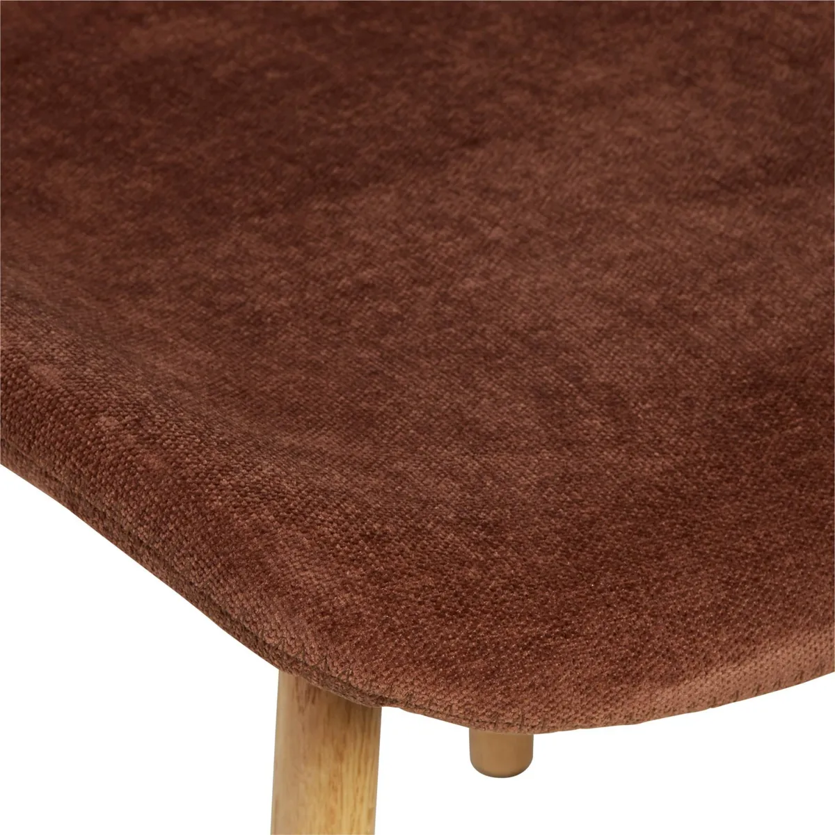 Set di 2 sedie per isola centrale con schienale in tessuto (Altezza seduta 65cm) Malika Mogano