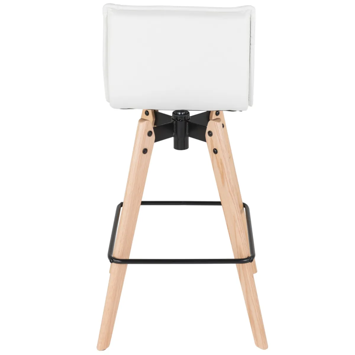Sgabello da bar girevole con schienale (Altezza seduta 75cm) Osla Bianco