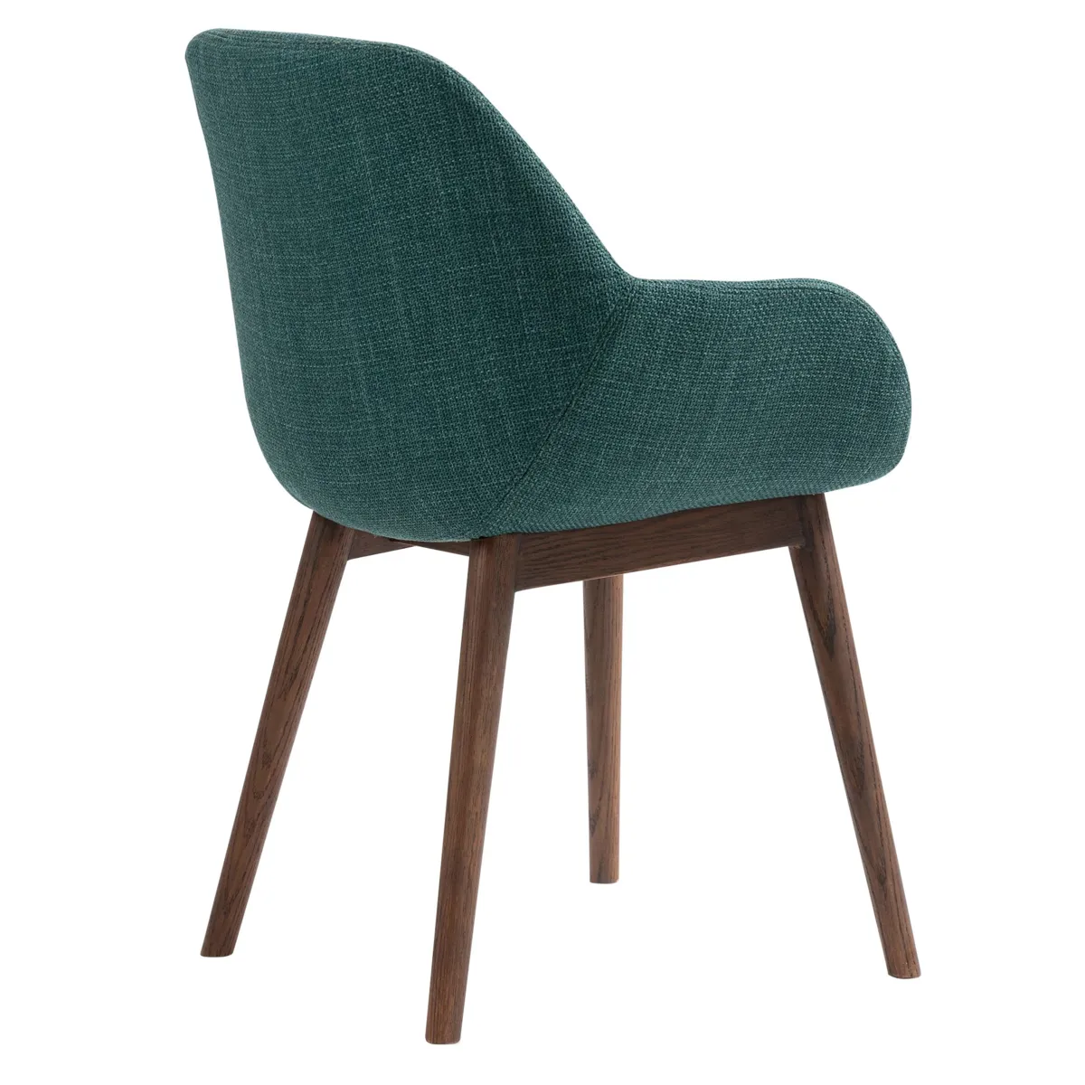 Set di 2 sedie da pranzo in tessuto (seduta 48 cm) Elia Verde smeraldo