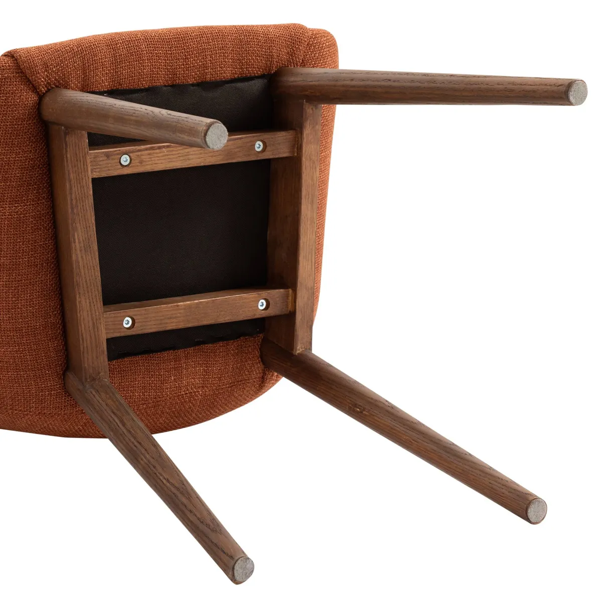Set di 2 sedie da pranzo in tessuto (seduta 48 cm) Elia Caramello