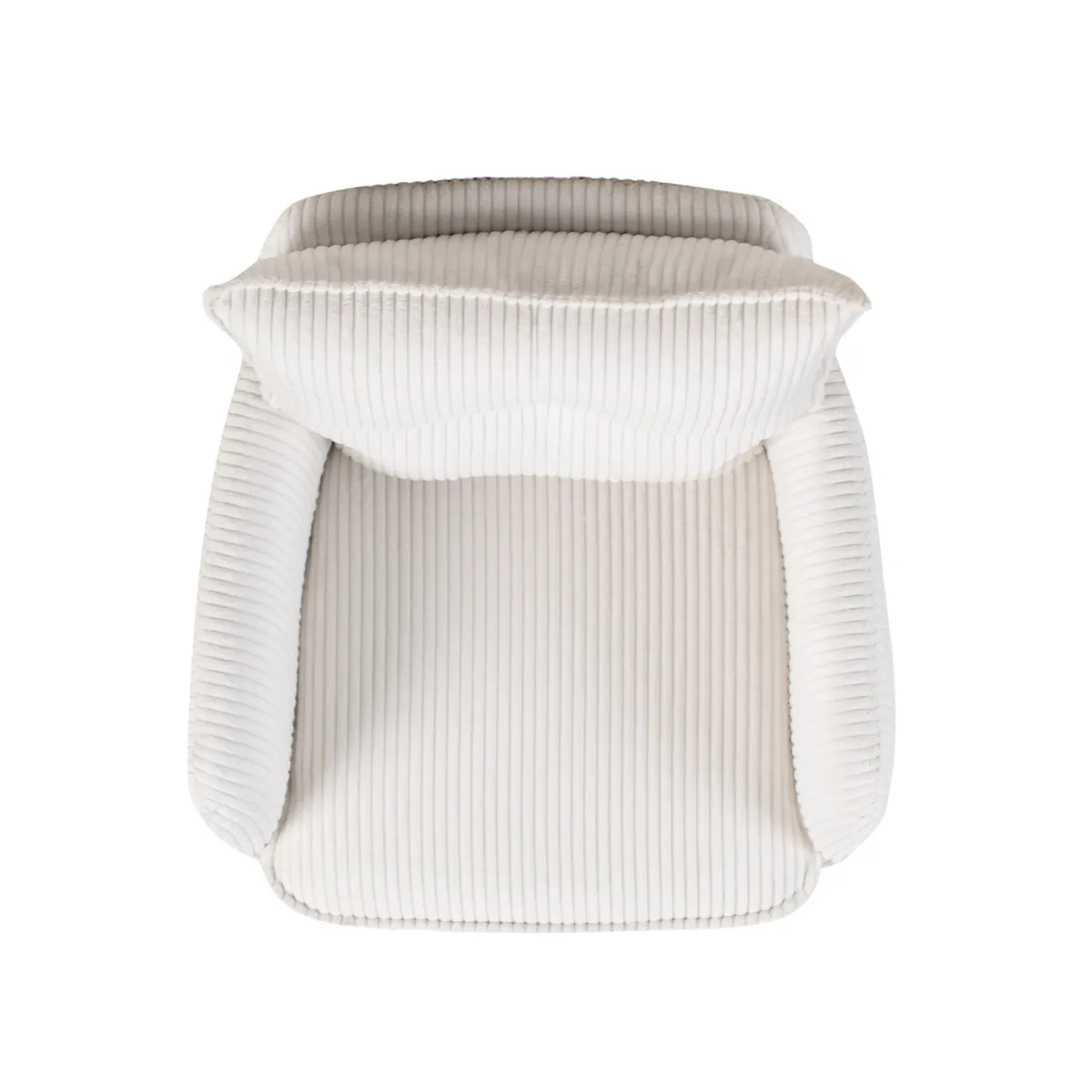 Sedia da pranzo girevole in velluto a coste (seduta 48 cm) Nuva Bianca