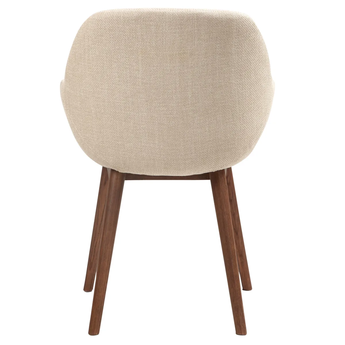 Lot de 2 chaises de salle à manger tissu (Assise 48 cm) Elia Beige