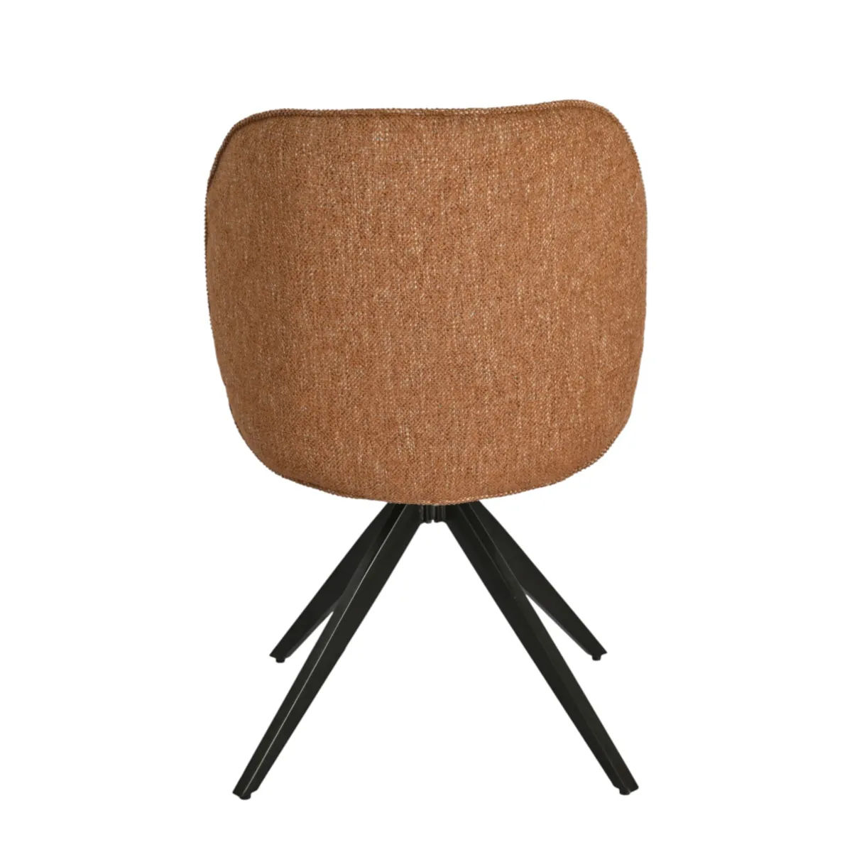 LOT DE 2  Chaise repas tissu caramel - L x P x H : 53 x 64 x 83 cm ISIS