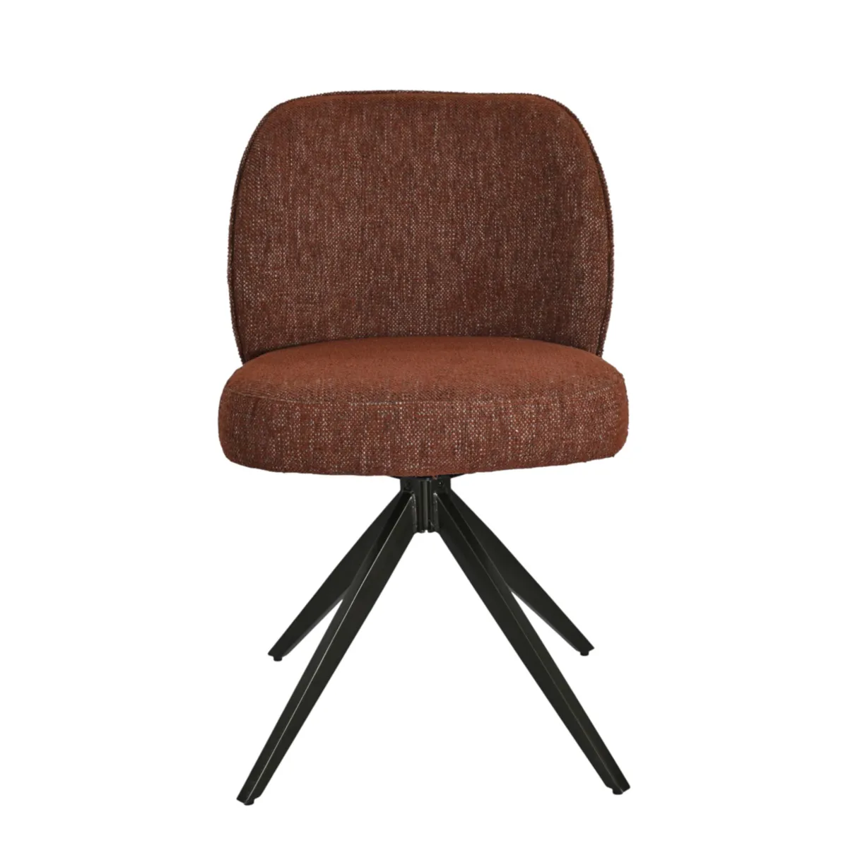 Set di 2 sedie da pranzo in tessuto testurizzato (seduta 51 cm) Linda Bordeaux