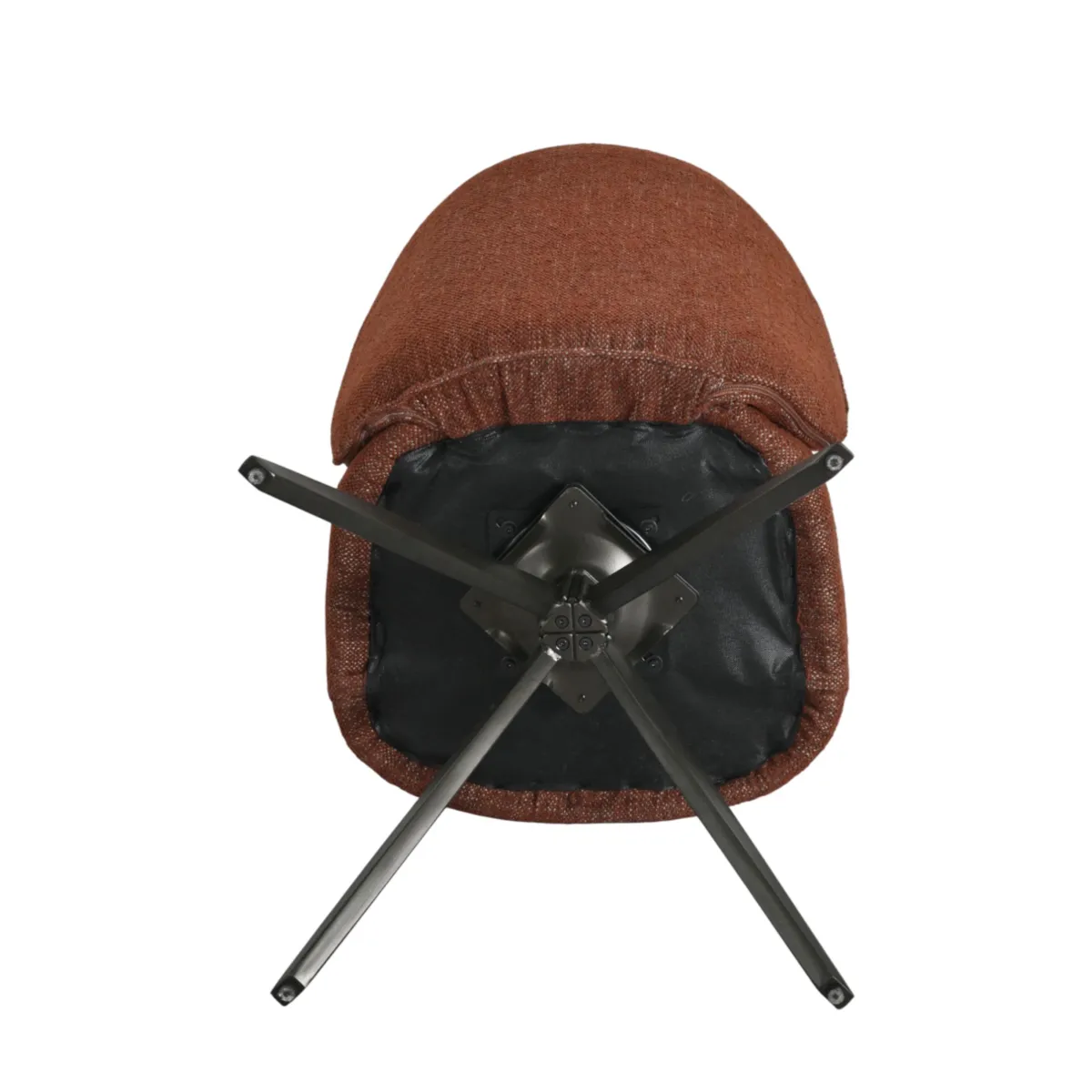 Set di 2 sedie da pranzo in tessuto testurizzato (seduta 51 cm) Linda Bordeaux