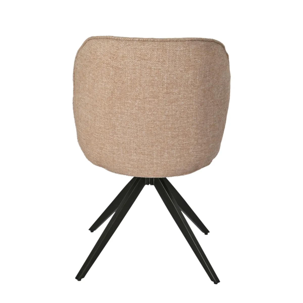 Set di 2 sedie da pranzo girevoli in tessuto testurizzato (seduta 51 cm) Linda Camel
