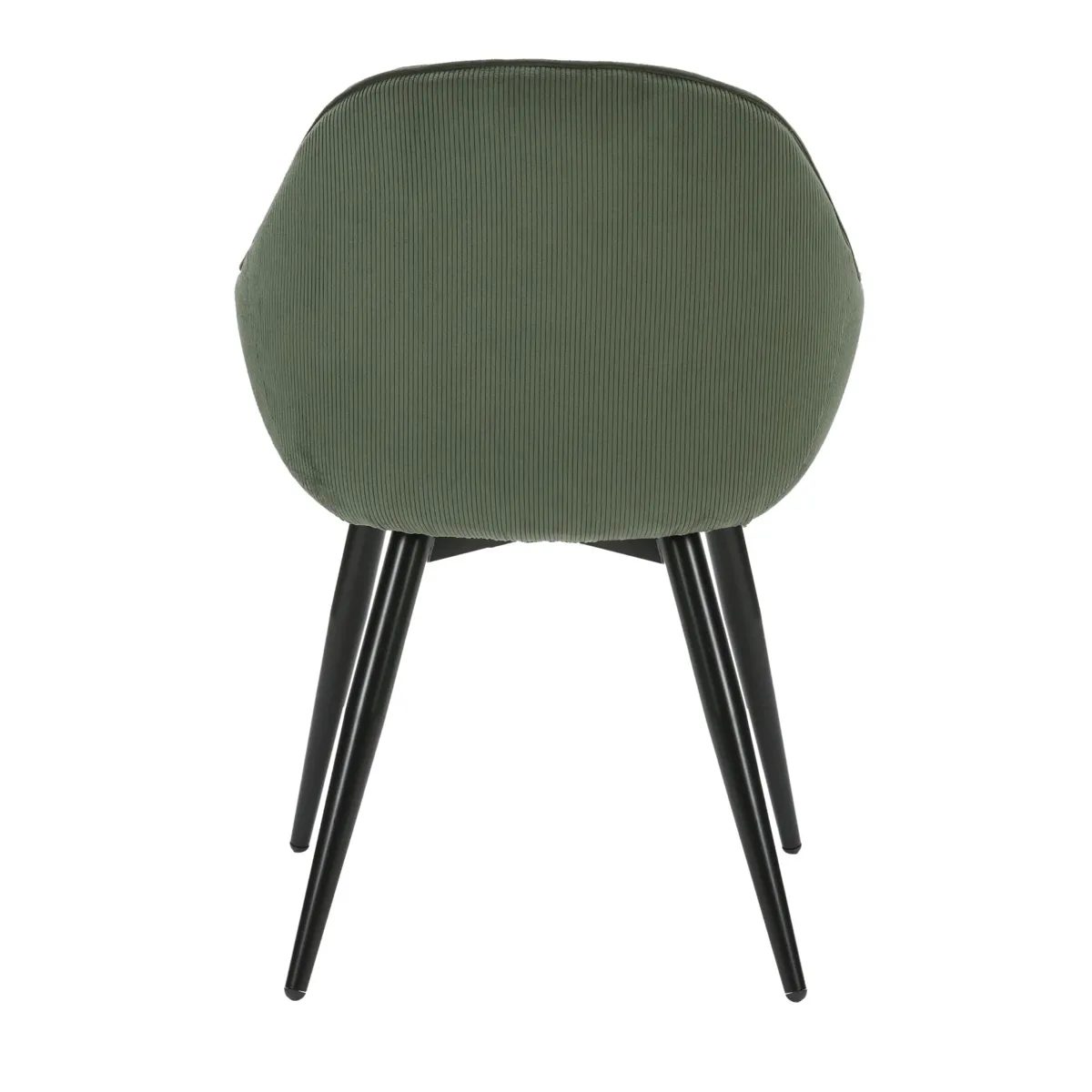 Set di 2 poltrone in velluto a coste (seduta 47 cm) Juno Verde cachi