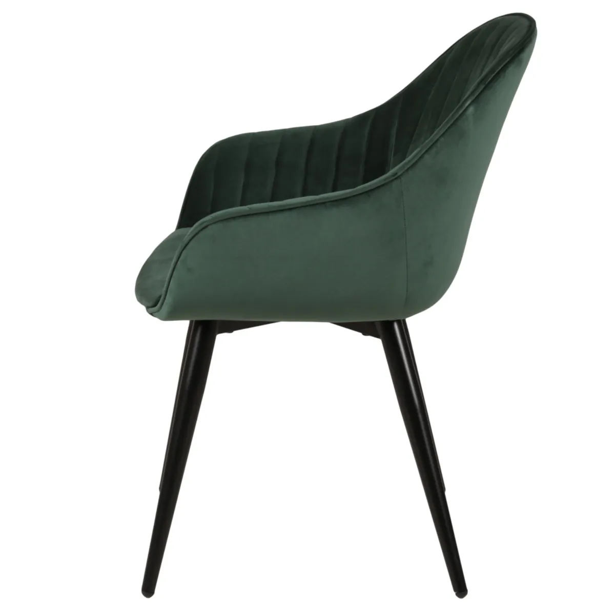 Set di 2 poltrone in velluto (seduta 47 cm) Juno Verde scuro