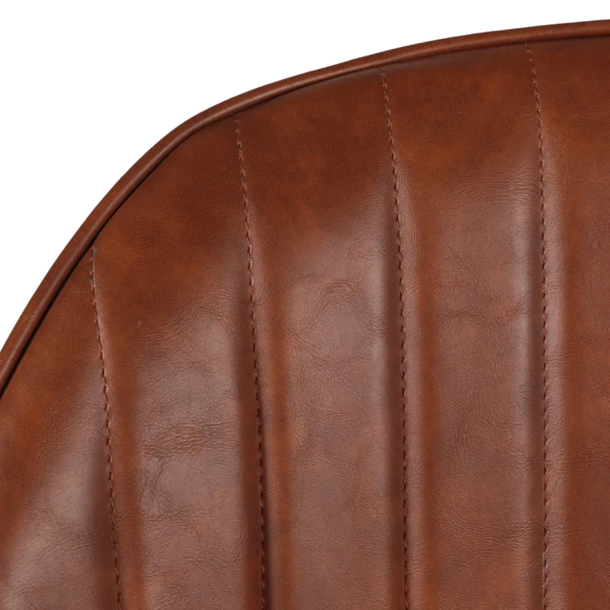 Set di 2 poltrone in similpelle (seduta 47 cm) Juno Marrone scuro