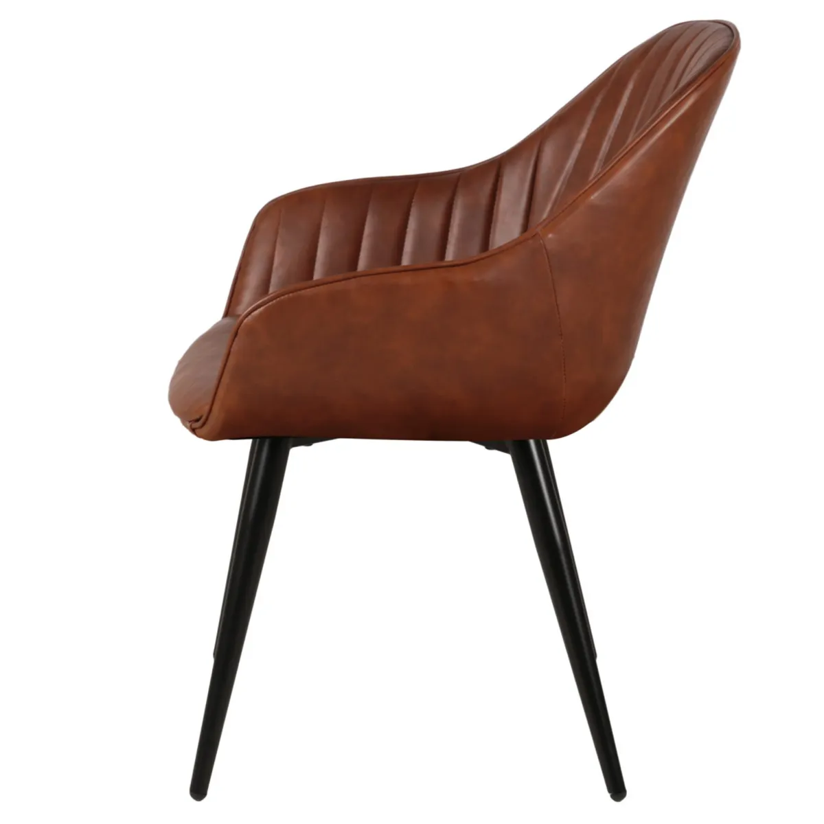 Set di 2 poltrone in similpelle (seduta 47 cm) Juno Marrone scuro