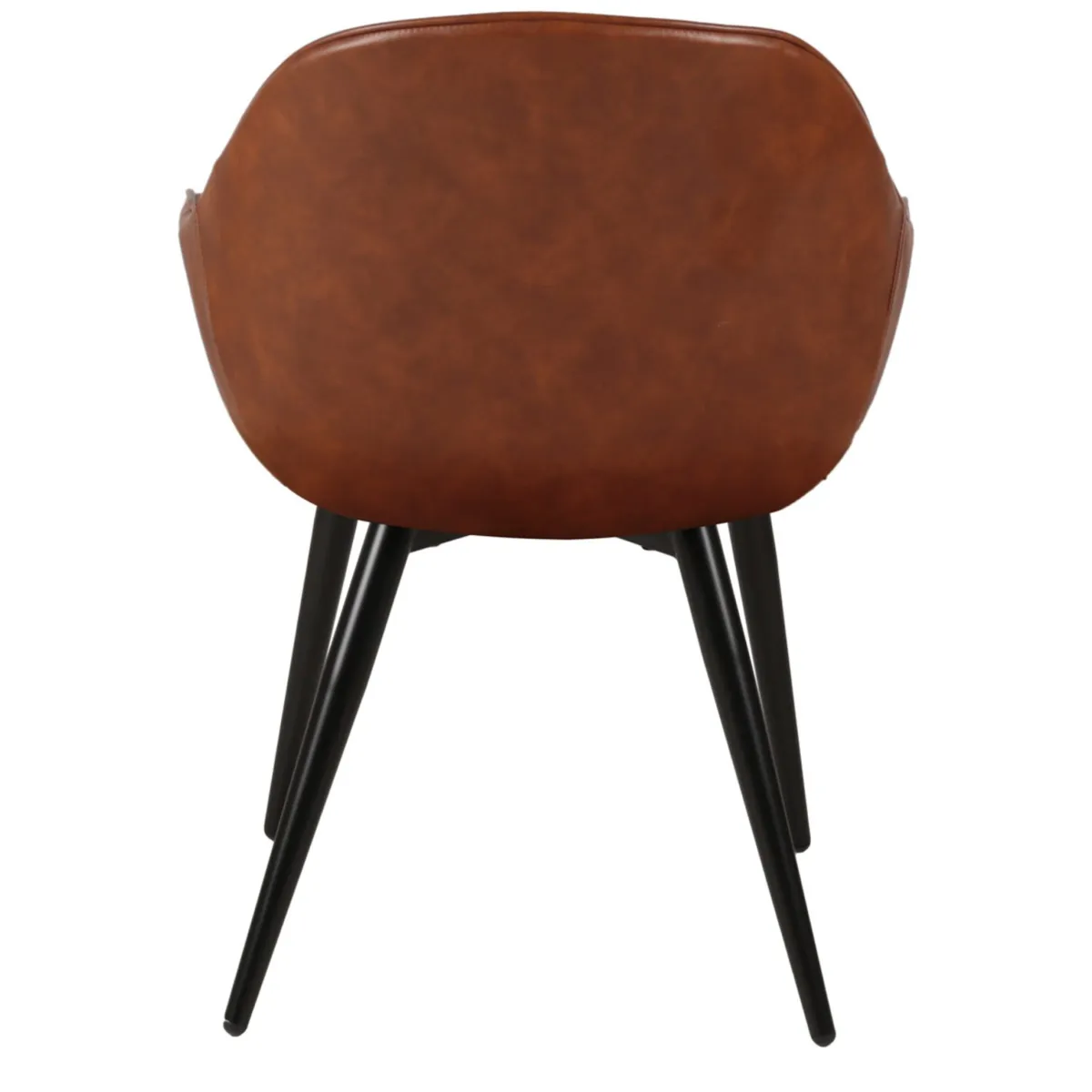 Set di 2 poltrone in similpelle (seduta 47 cm) Juno Marrone scuro