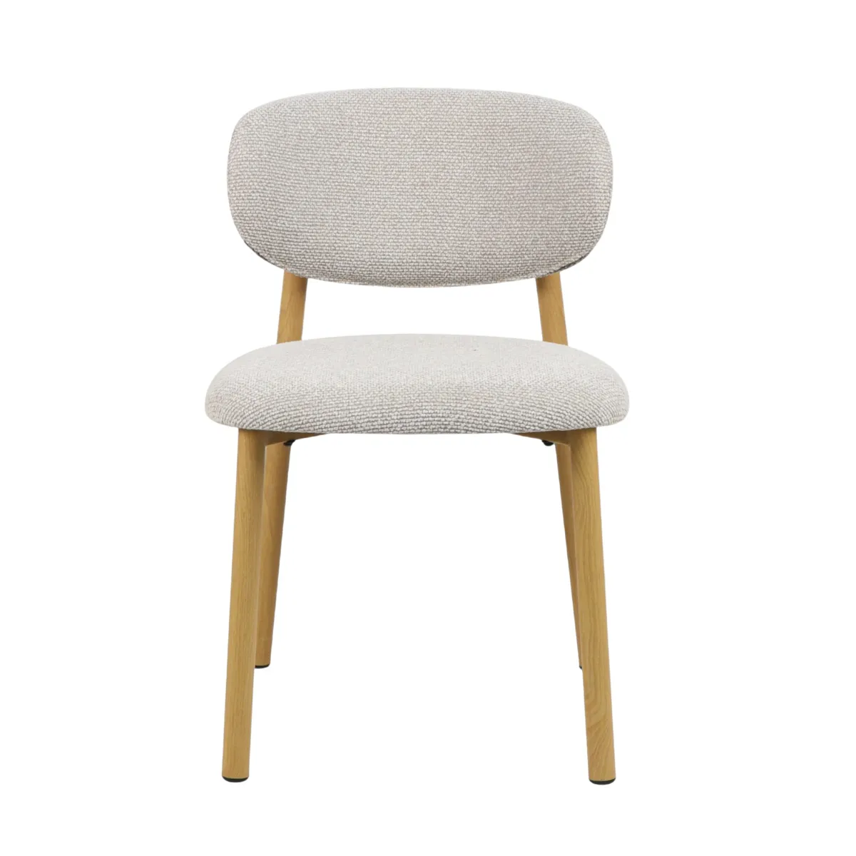 Set di 2 sedie da pranzo in tessuto (seduta 49 cm) Amal Grigio chiaro