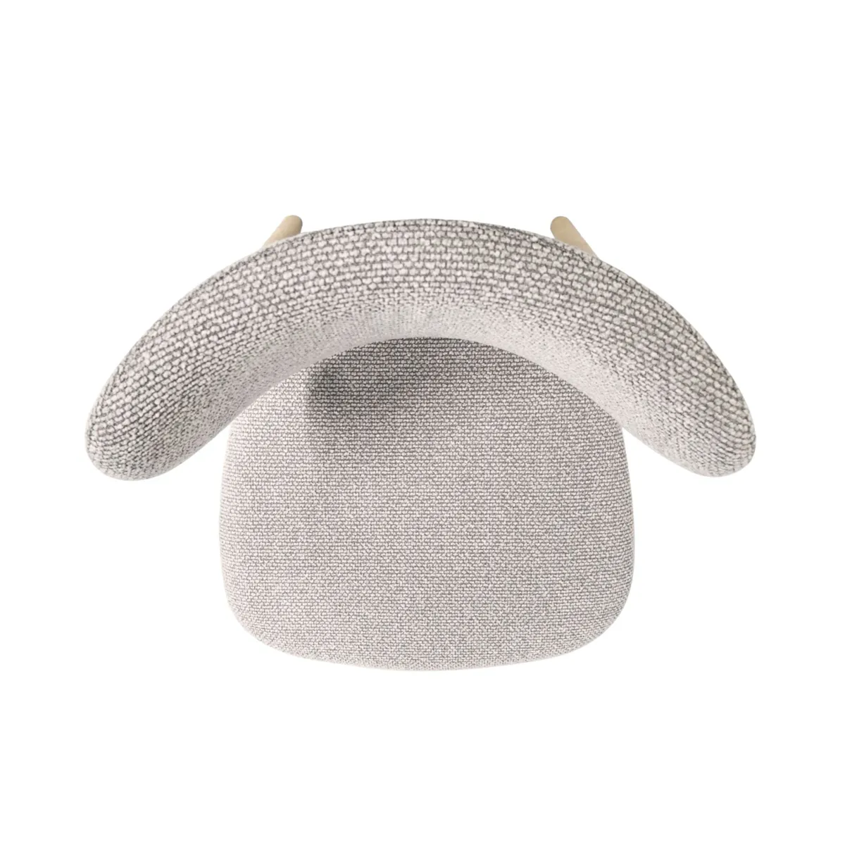 Set di 2 sedie da pranzo in tessuto (seduta 49 cm) Amal Grigio chiaro