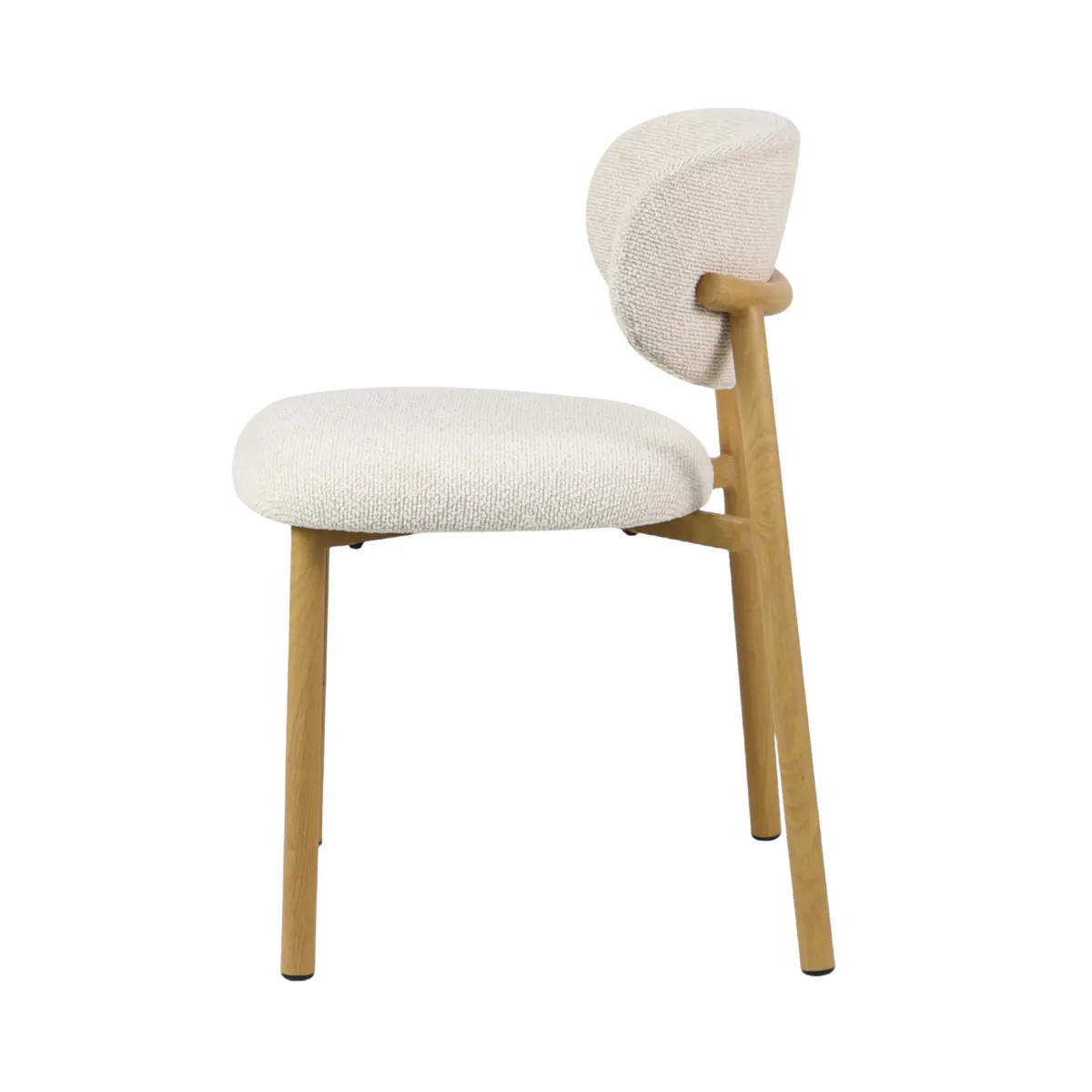 Set di 2 sedie da pranzo in tessuto (seduta 49 cm) Amal Ecru
