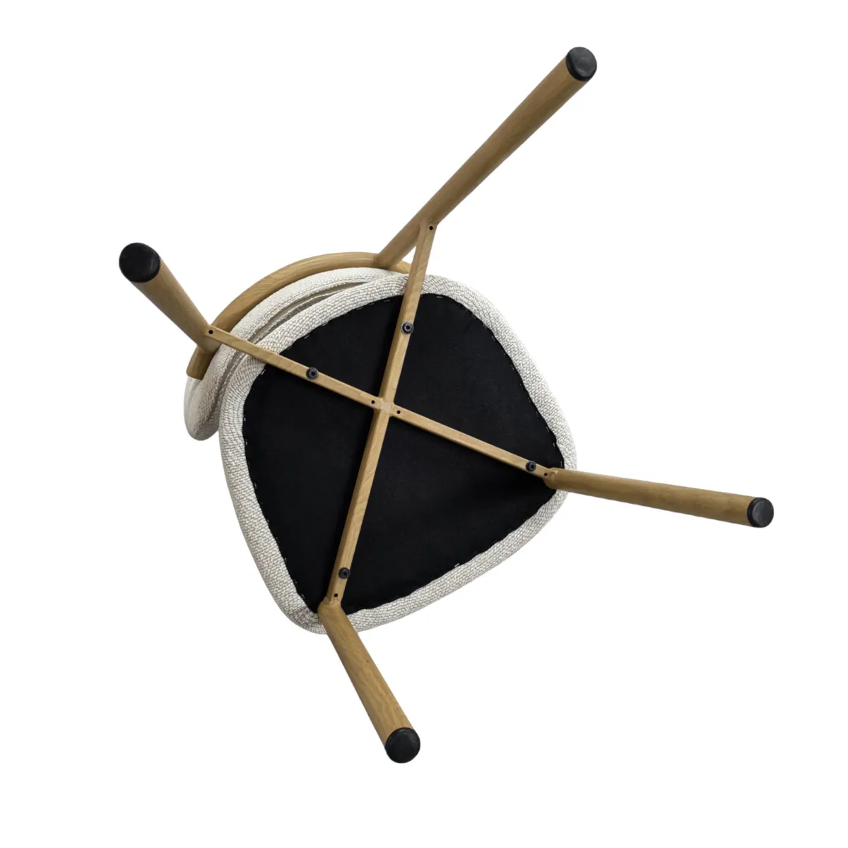 Set di 2 sedie da pranzo in tessuto (seduta 49 cm) Amal Ecru