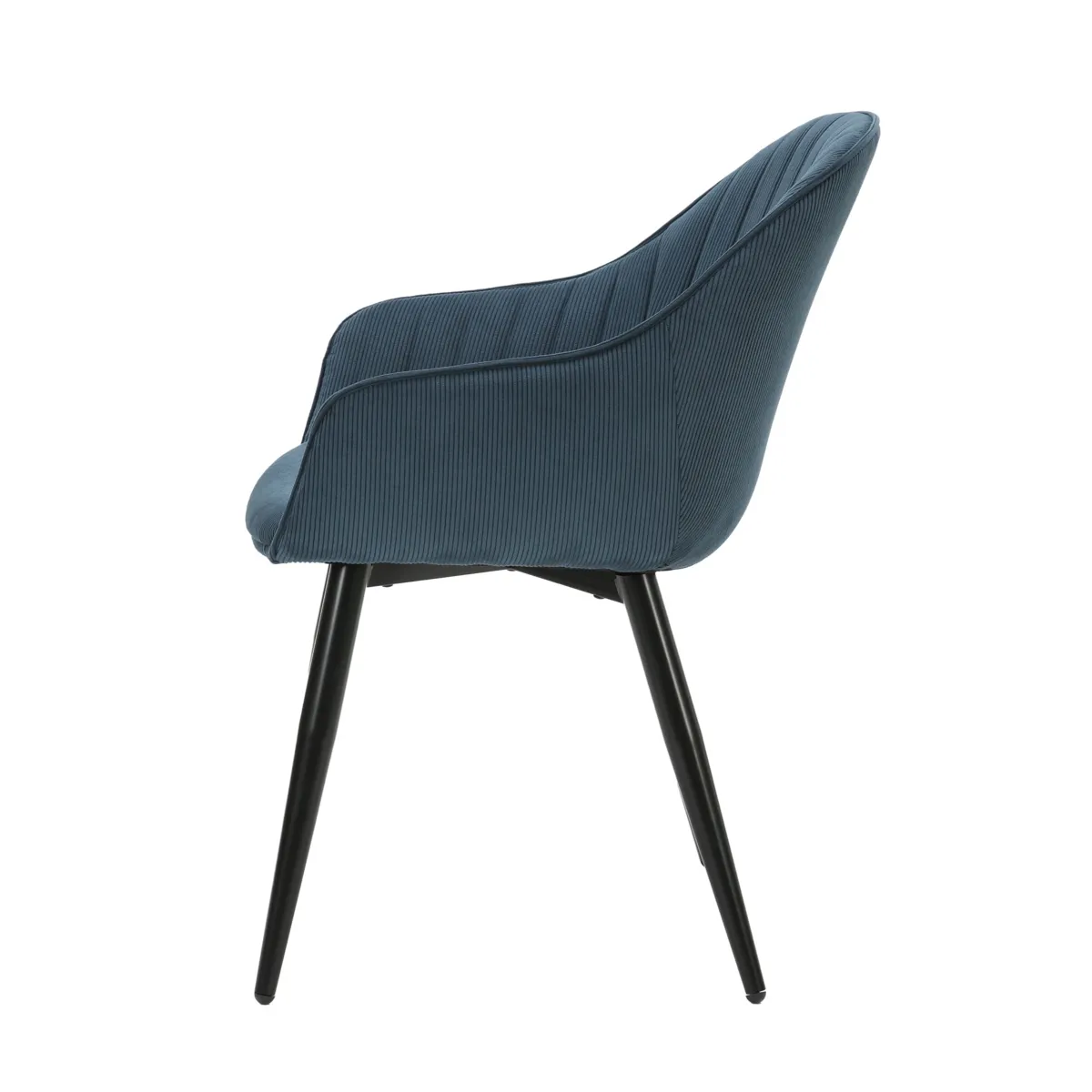 Set di 2 poltrone in velluto a coste (seduta 47 cm) Juno Blu