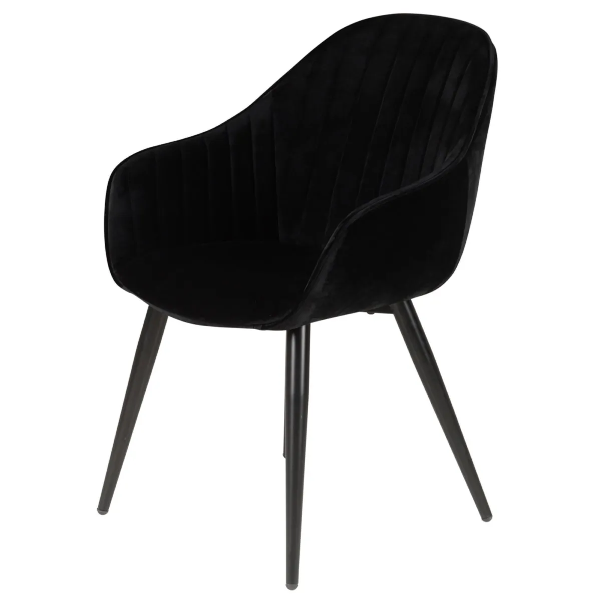 Set di 2 poltrone in velluto (seduta 47 cm) Juno Nero