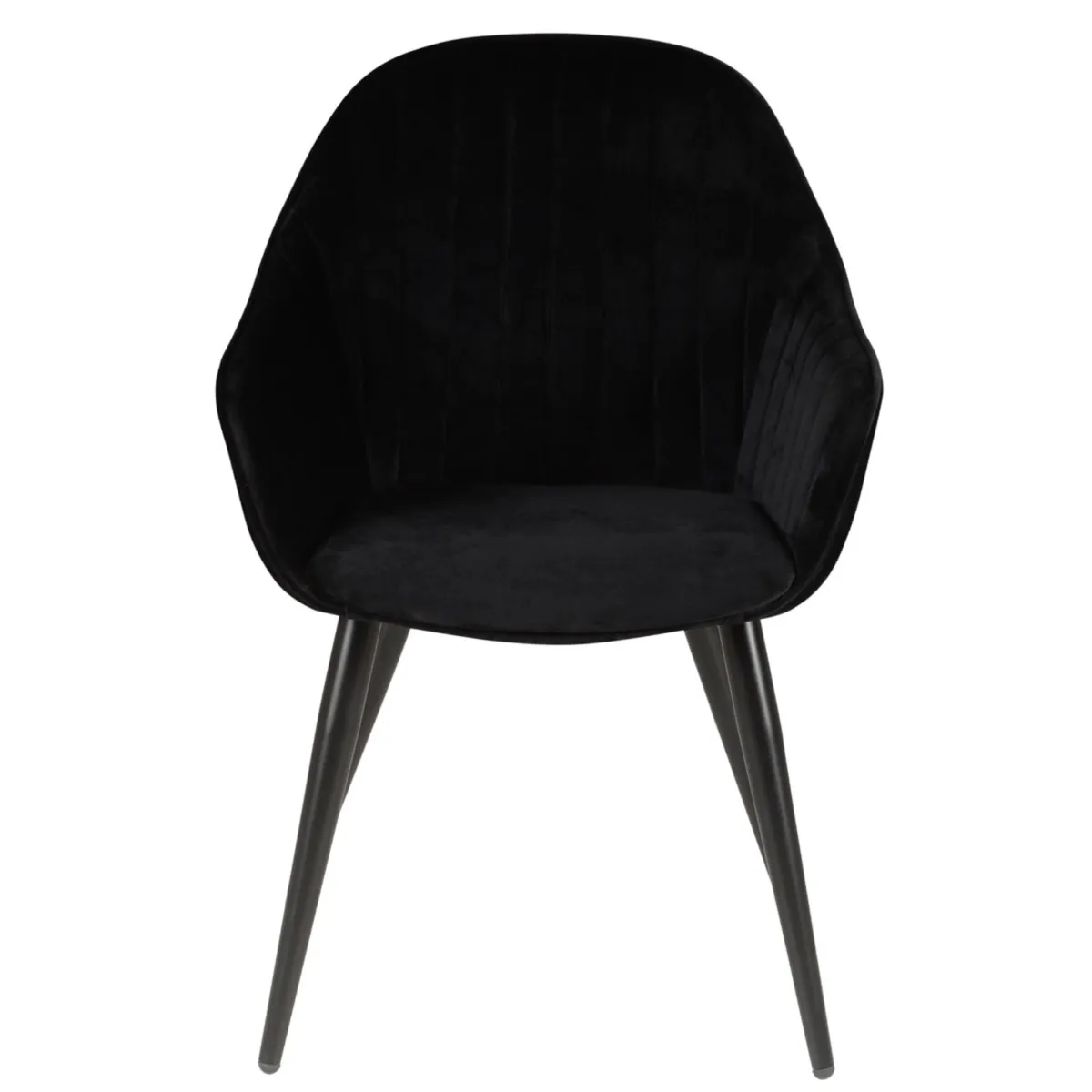 Set di 2 poltrone in velluto (seduta 47 cm) Juno Nero