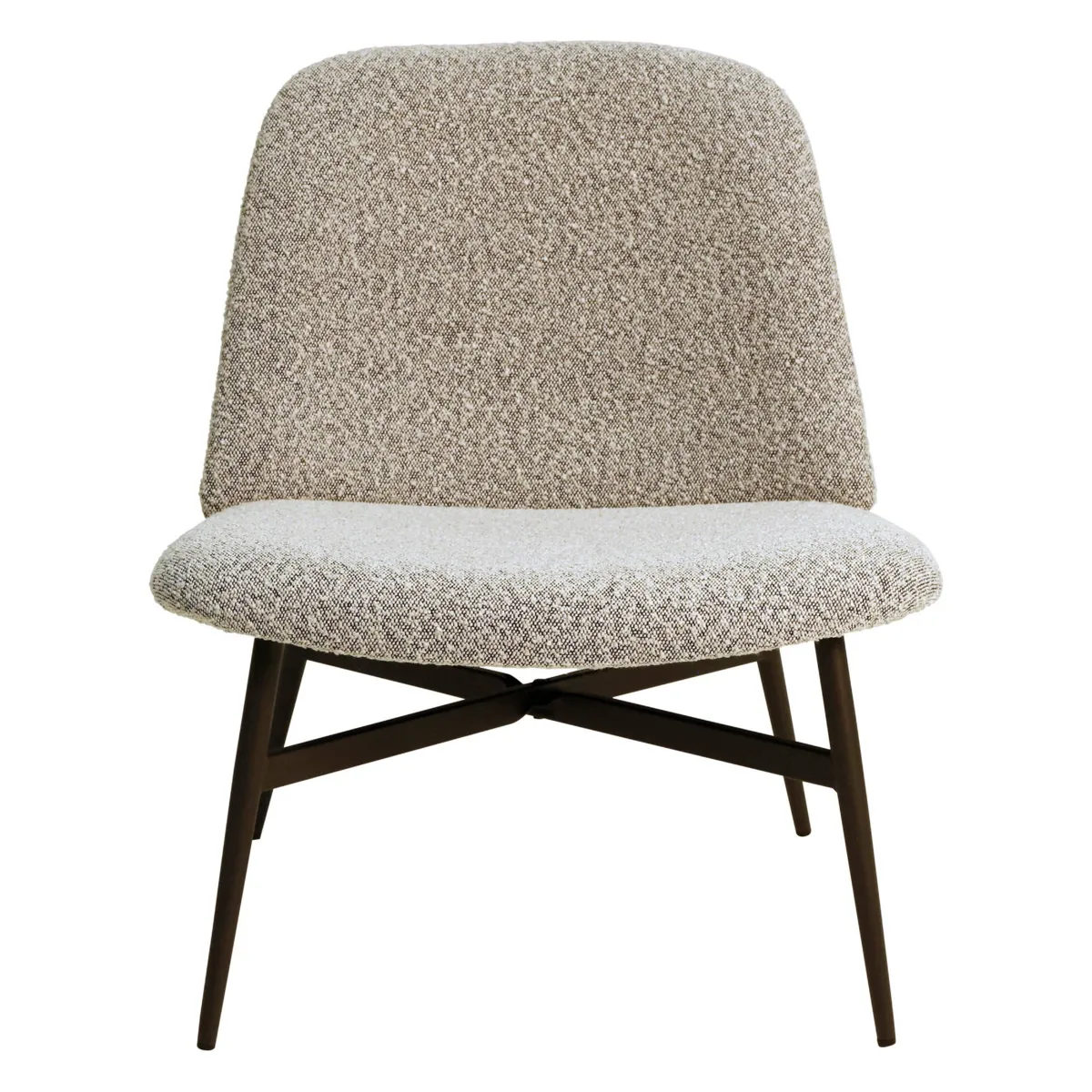 Set di 2 poltrone in bouclé (seduta 40 cm) Isla Grigio chiaro