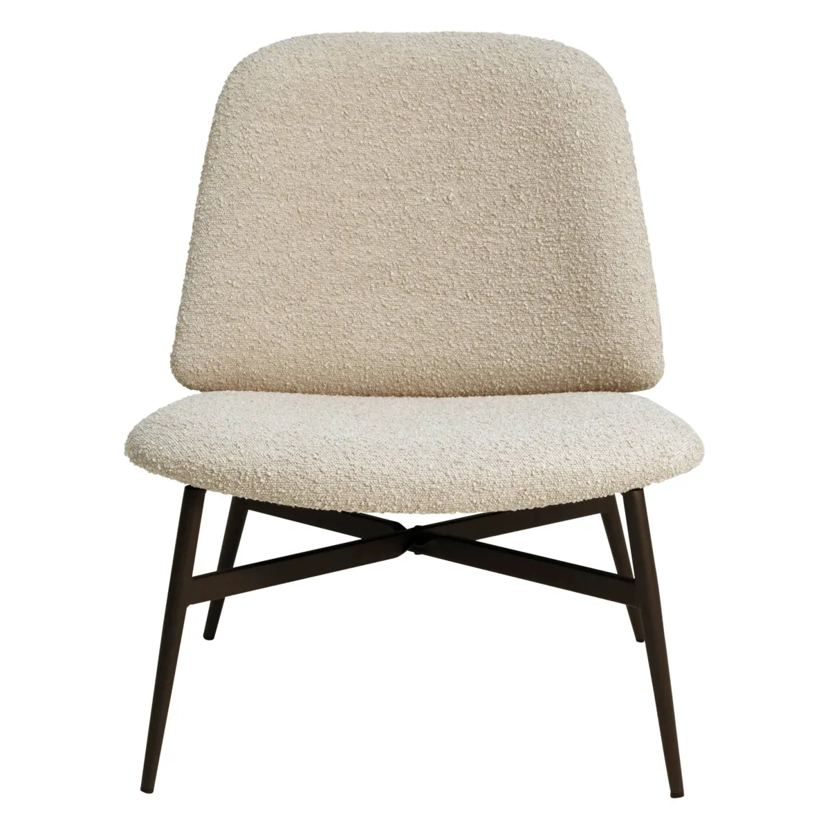 Set di 2 poltrone in bouclé (seduta 40 cm) Isla Beige sabbia