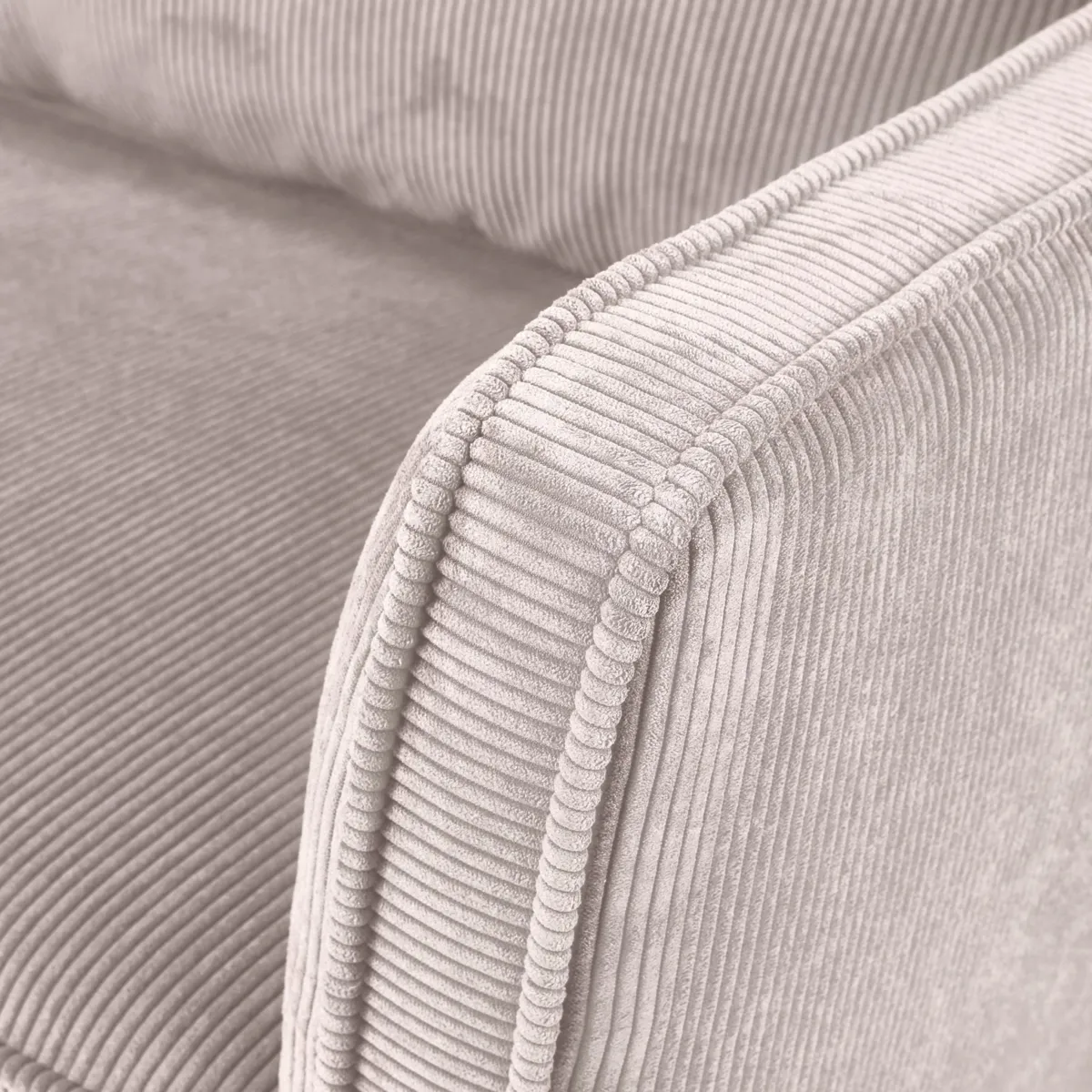 Divano a 3 posti in velluto a coste (206 cm) Owen Beige
