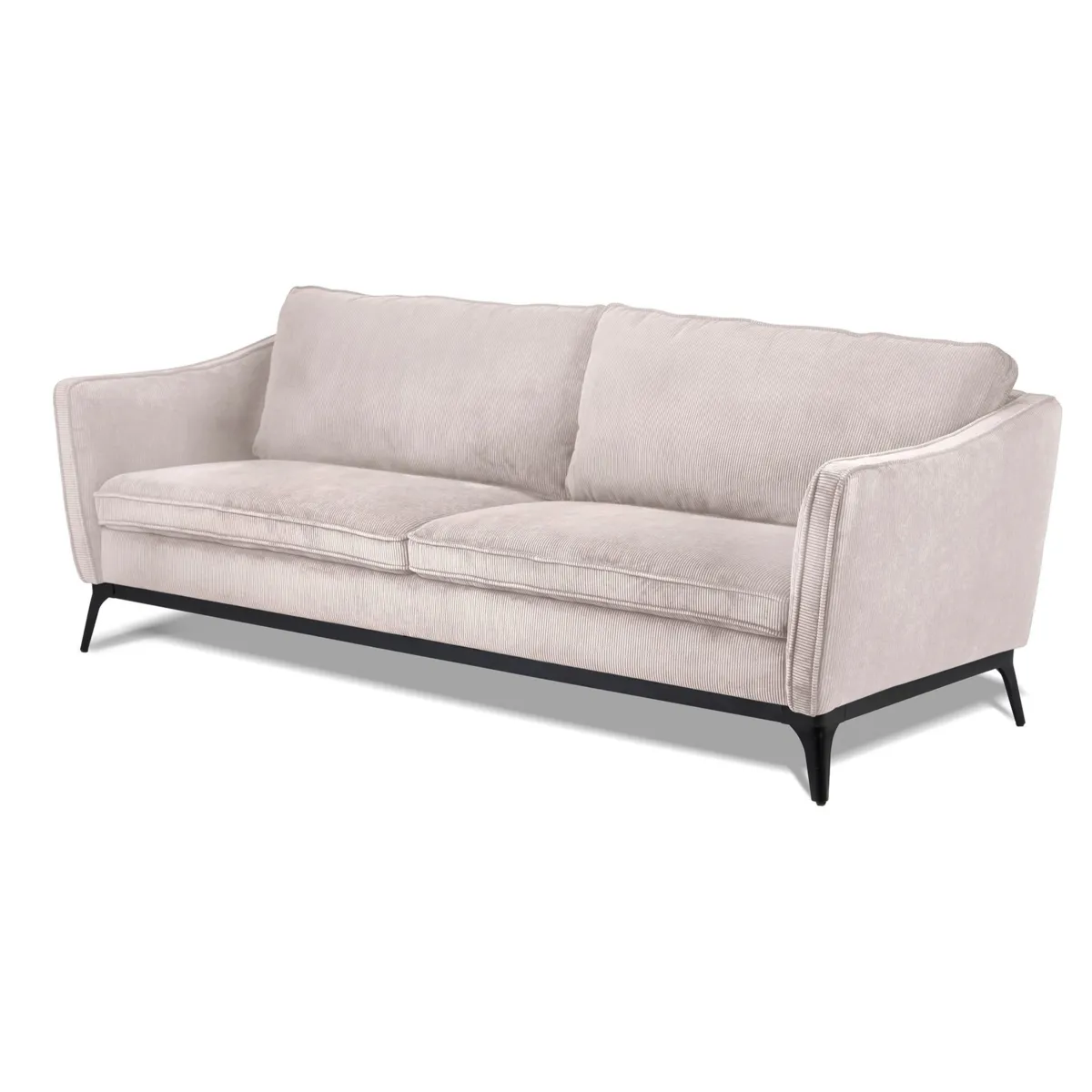 Divano a 3 posti in velluto a coste (206 cm) Owen Beige