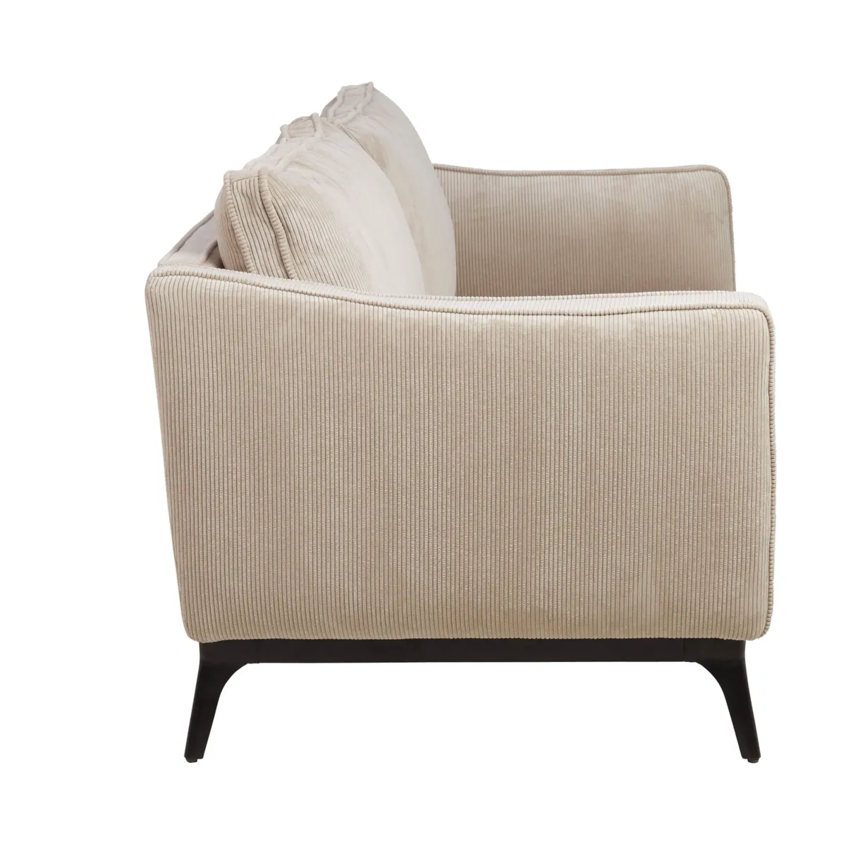 Divano diritto 2 posti in velluto a coste (169 cm) Owen Beige
