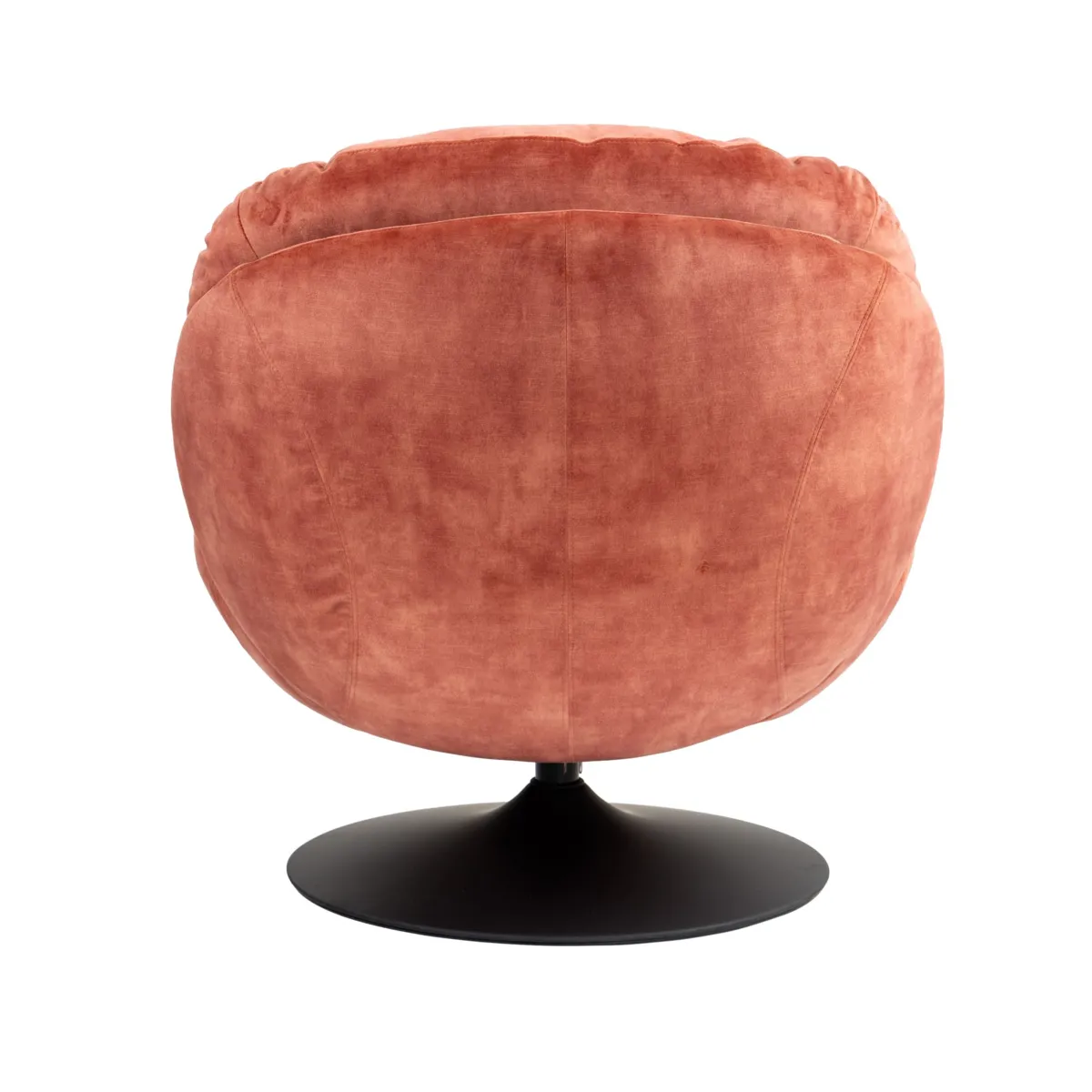 Poltrona girevole in velluto (seduta 46 cm) Lomy Rosa

