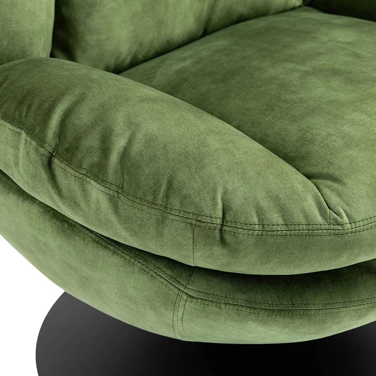 Fauteuil pivotant velours (Assise 46 cm) Lomy Vert
