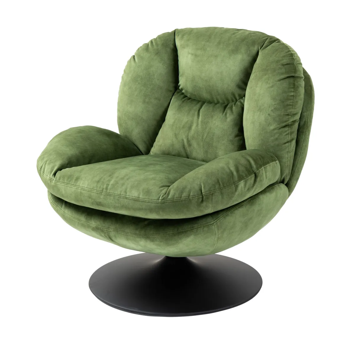 Fauteuil pivotant velours (Assise 46 cm) Lomy Vert
